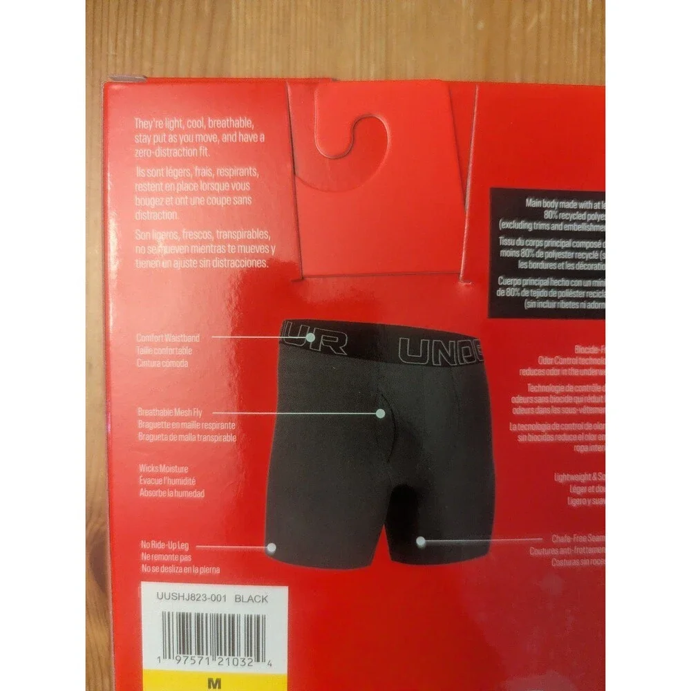 Under Armour Men's Performance Tech Boxerjock Boxer Briefs 3-Pack